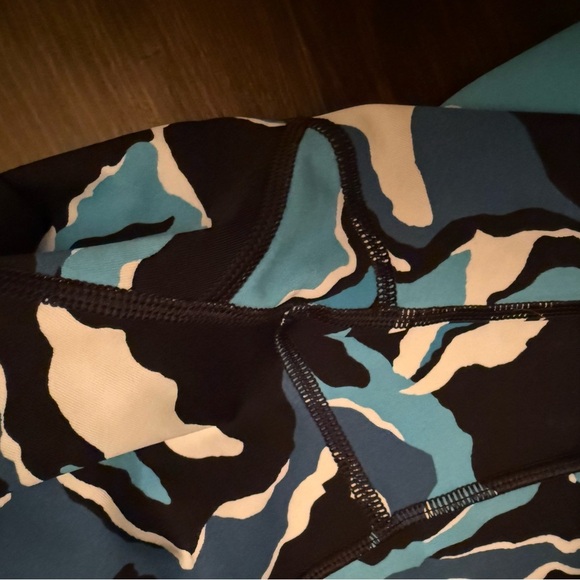 Lululemon Wunder Under Pant (Hi-Rise) Boom Bloom Beach Blanket Blue Ice Milk - Picture 8 of 8